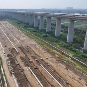占地485亩，商丘动车存车场地面轨道基本成型